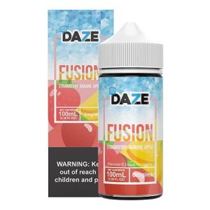 7 Daze Fusion Strawberry Banana Apple ICED 100ml Vape Juice disposable vape - Aus Vape King