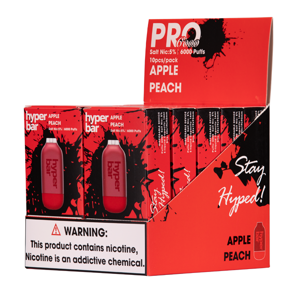 Apple Peach Hyper Bar Pro 6000 | Vape King Australia Apple Peach Hyper Bar Pro 6000 - Image 3