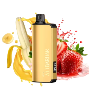 Alibarbar Ingot Strawnana 9000 puffs disposable vape strawberry banana flavour Australia Aus Vape King