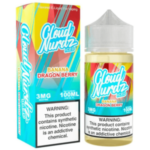 Cloud Nurdz Synthetic Iced Banana Dragon Berry Vape Juice 100ml disposable vape - Aus Vape King
