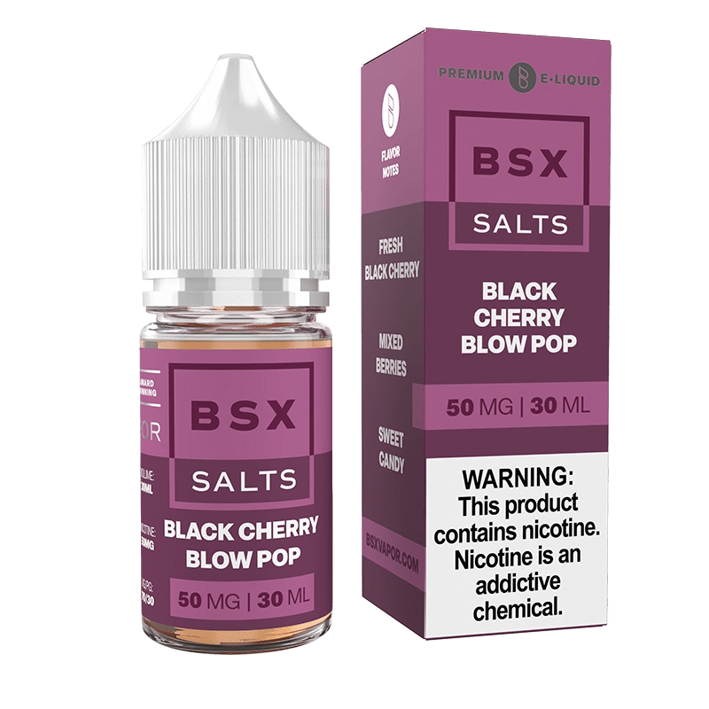 Glas BSX Black Cherry Blow Pop Nic Salt Vape Juice 30ml