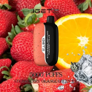IGET Moon K5000 – Strawberry Orange Green ice – 5000 disposable vape - Aus Vape King