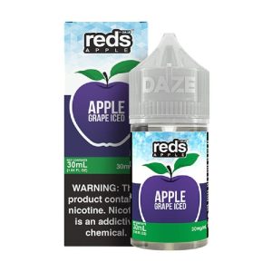 Shop | Vape King Australia 7 Daze Reds Salts Apple Grape Iced Nic Salt Vape Juice 30ml disposable vape - Aus Vape King